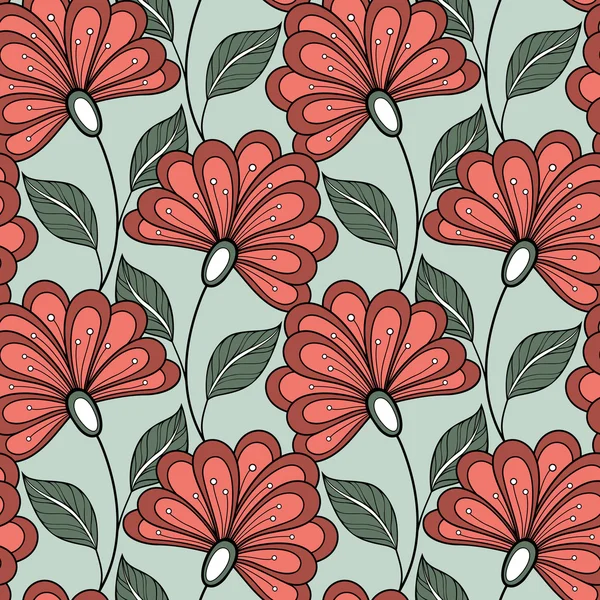 Motif floral coloré sans couture — Image vectorielle