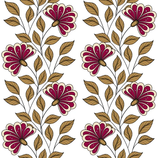 Seamless Colorful Floral Pattern — Stock Vector