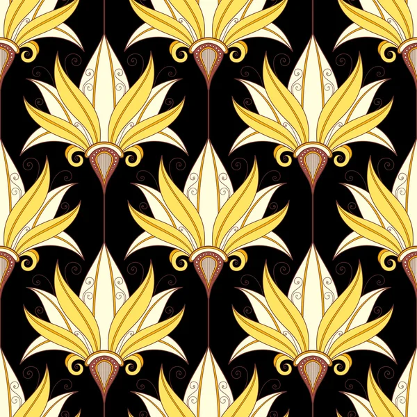 Patrón floral inconsútil colorido — Vector de stock