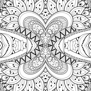 Kusursuz soyut siyah beyaz desen