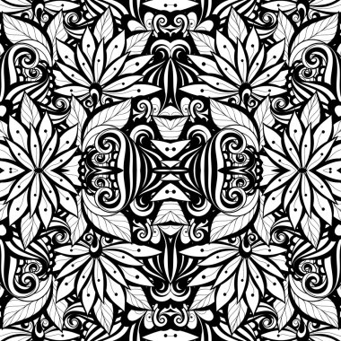 Sorunsuz soyut tek renkli çiçek desenli