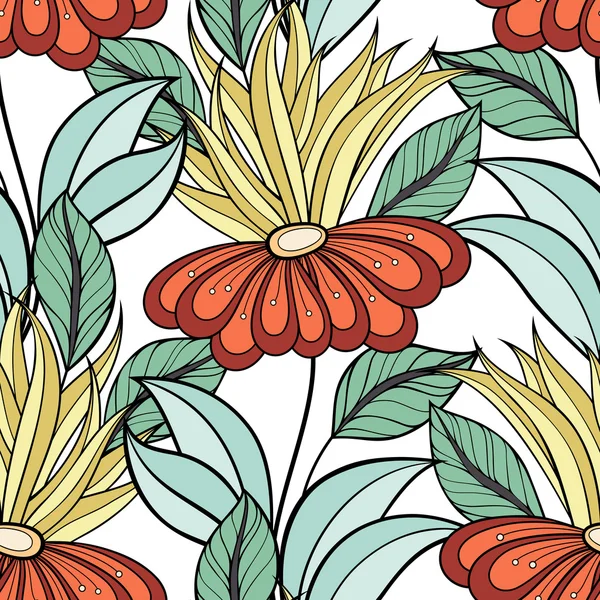 Colorful seamless Floral Pattern — Stock Vector