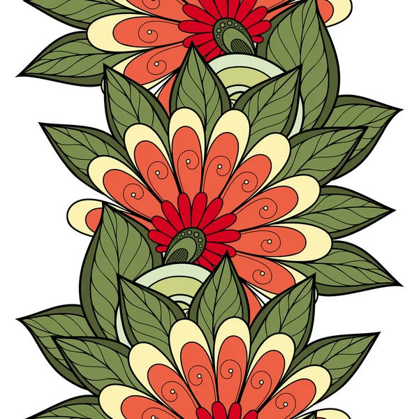 シームレスな抽象的な花 — ストックベクタ