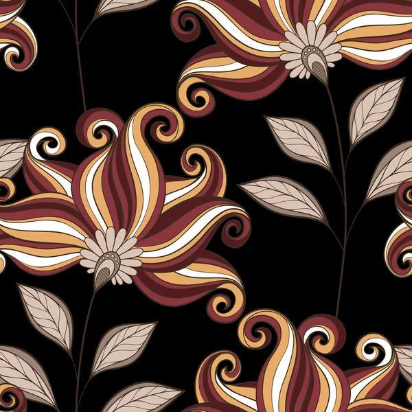 Seamless abstract flowers