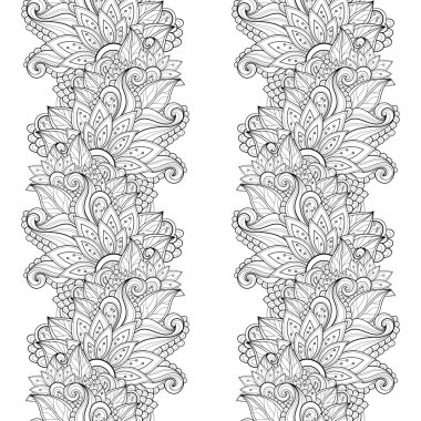 Dikişsiz soyut çiçek desenli