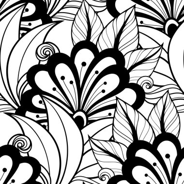 Dikişsiz soyut çiçek desenli