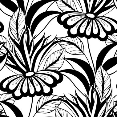 Seamless  Abstract Floral Pattern clipart