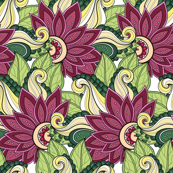 Patrón floral sin costuras — Vector de stock