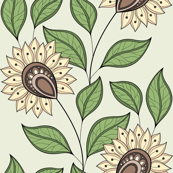 Seamless Floral Pattern — Stock Vector