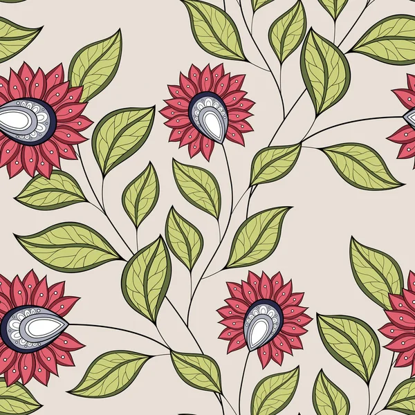 Modèle floral sans couture — Image vectorielle