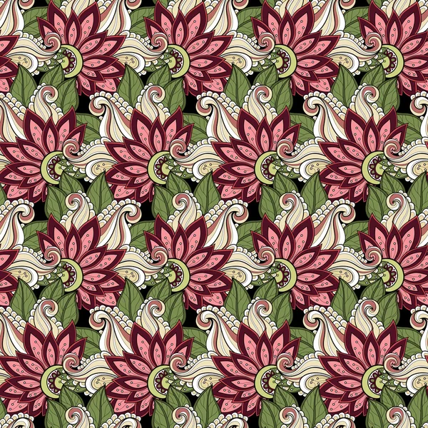 Patrón floral sin costuras — Vector de stock