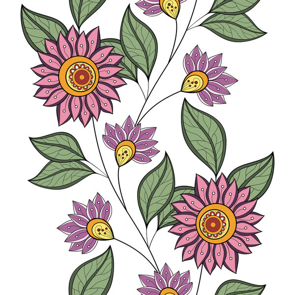 Бесшовный цветочный узор