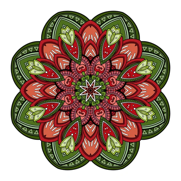 Beautiful Deco Colored Mandala — Stock Vector