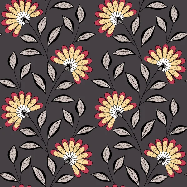 Modèle floral sans couture — Image vectorielle