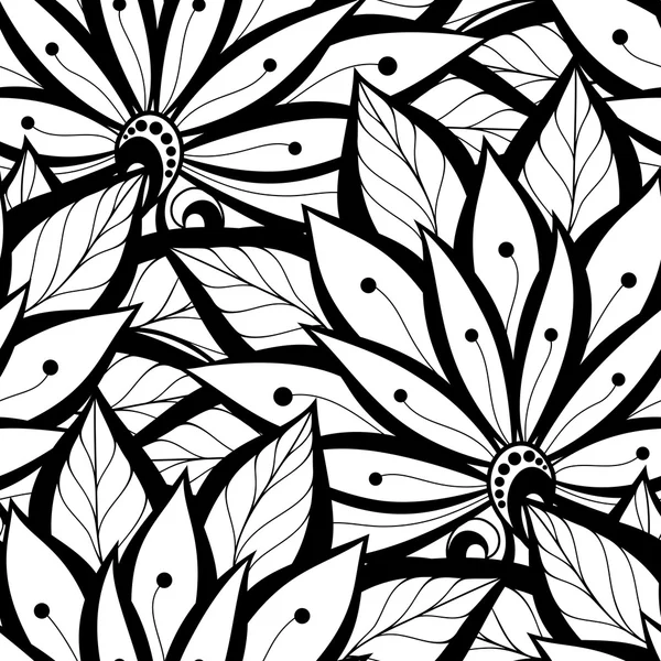 Patrón floral abstracto sin costuras — Vector de stock