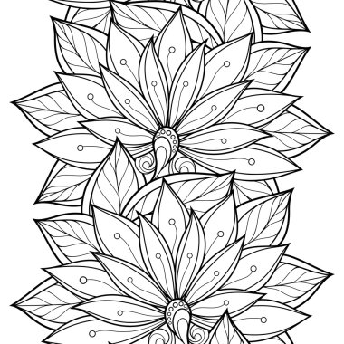 Dikişsiz soyut çiçek desenli