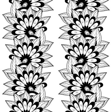 Dikişsiz soyut çiçek desenli