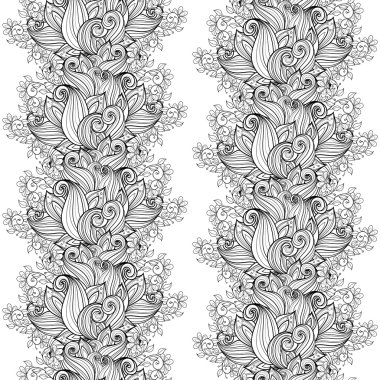 Dikişsiz soyut çiçek desenli