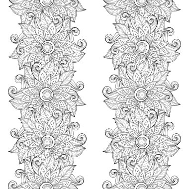 Dikişsiz soyut çiçek desenli