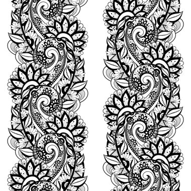 Dikişsiz soyut çiçek desenli