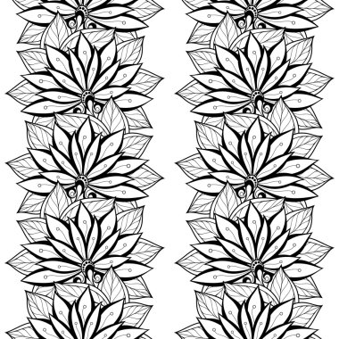 Dikişsiz soyut çiçek desenli