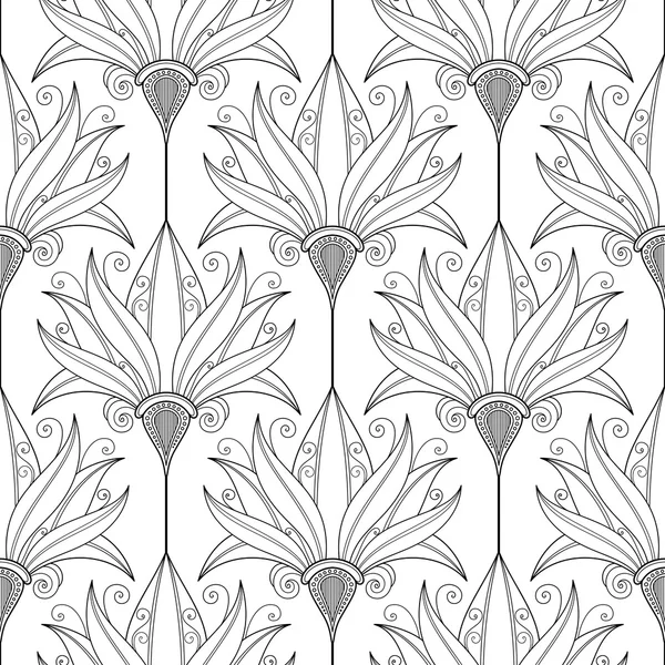 Patrón floral abstracto sin costuras — Vector de stock