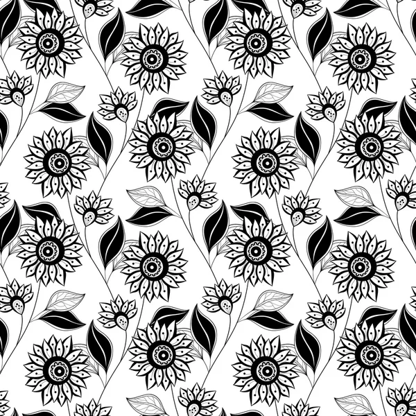 Seamless  Abstract Floral Pattern — Stock Vector