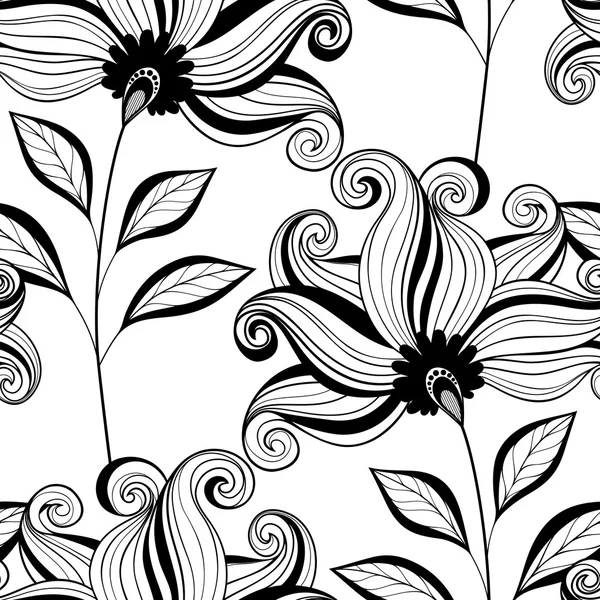 Patrón floral abstracto sin costuras — Vector de stock