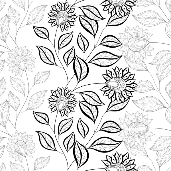 Patrón floral abstracto sin costuras — Vector de stock