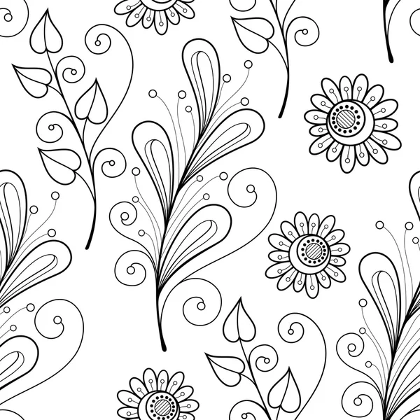 Seamless  Abstract Floral Pattern — Stock Vector