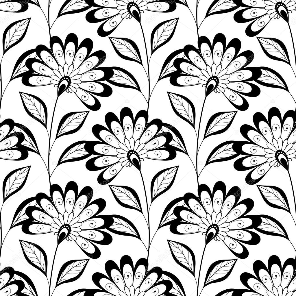 Seamless  Abstract Floral Pattern
