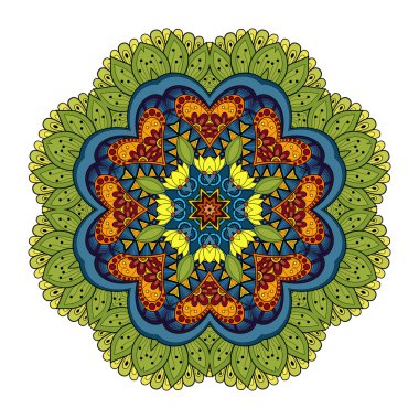 Renkli soyut süsleme Mandala