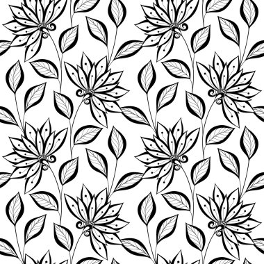 soyut çiçek desenli