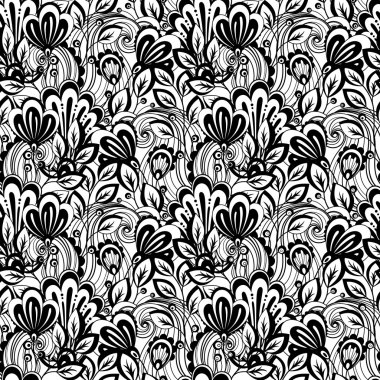 soyut çiçek desenli