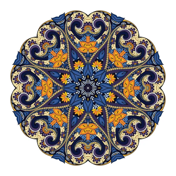 Ornamento abstracto coloreado Mandala — Archivo Imágenes Vectoriales