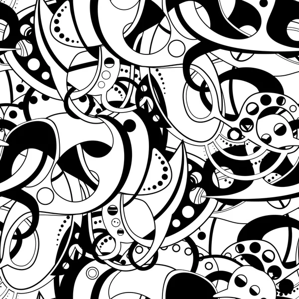 Patrón abstracto en blanco y negro — Vector de stock