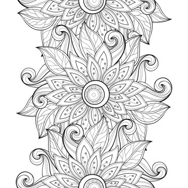 soyut çiçek desenli