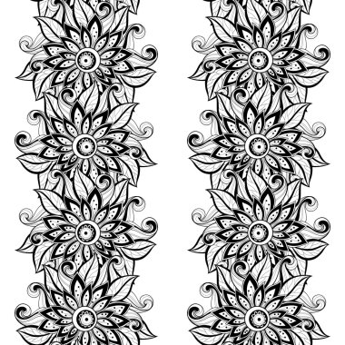 soyut çiçek desenli