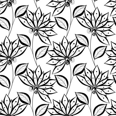 soyut çiçek desenli