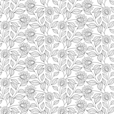 soyut çiçek desenli