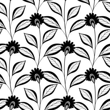 soyut çiçek desenli