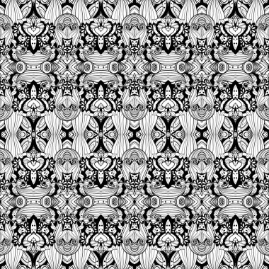 Soyut siyah ve beyaz kabile desen