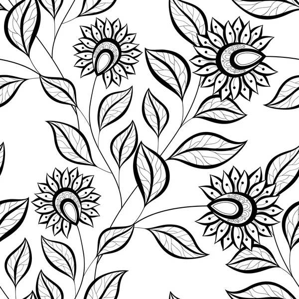 Patrón floral abstracto — Vector de stock