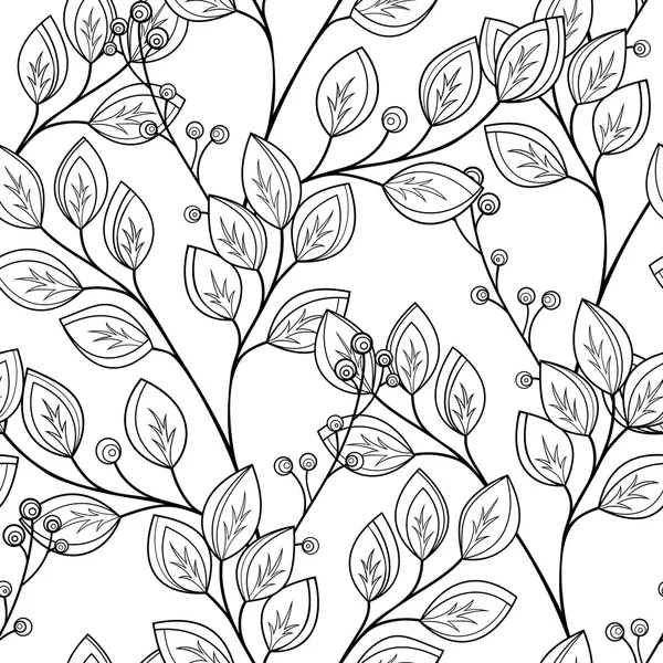 Kontur abstrakt florales Muster — Stockvektor