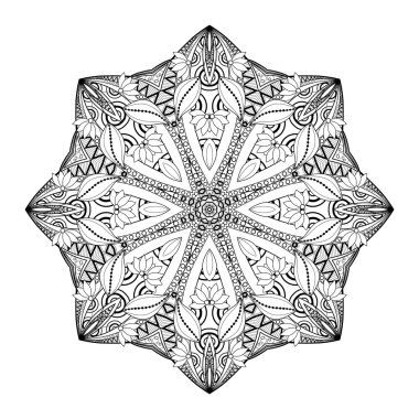 Siyah Deco süsleme Mandala