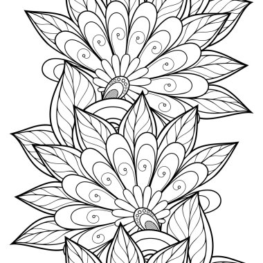 Kusursuz tek renkli çiçekli desen.