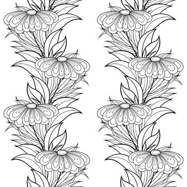 Kusursuz tek renkli çiçekli desen.