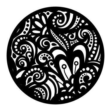 Siyah Deco süsleme Mandala