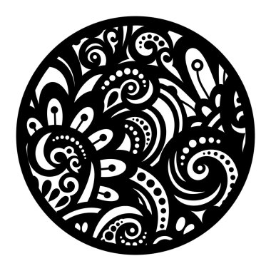 Siyah Deco süsleme Mandala