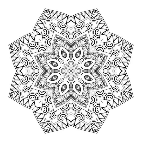 Black Deco Ornament Mandala — Stockvector